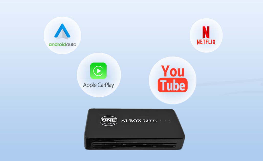 Wired to wireless CarPlay & Android Auto adapter with netflix&youtube