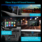 Portable Full Touch Car Stereo | Linux External Car Stereo with Wireless Carplay & Android Auto, Phone Mirror