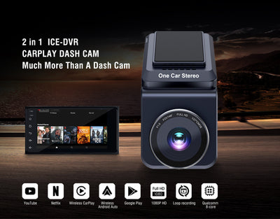 2-in-1 ICE-DVR CARPLAY DASH CAM| the best solution with CarPlay and recording