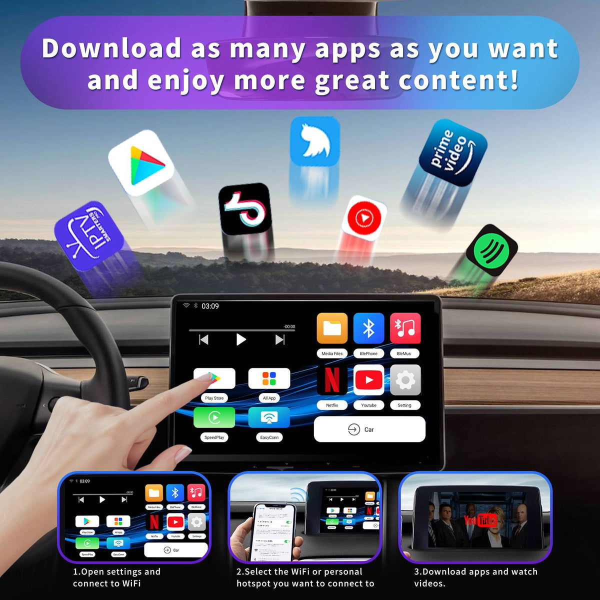 Auto One Car Smart CarPlay AI Box – Wireless CarPlay & Android Auto – One Car Stereo
