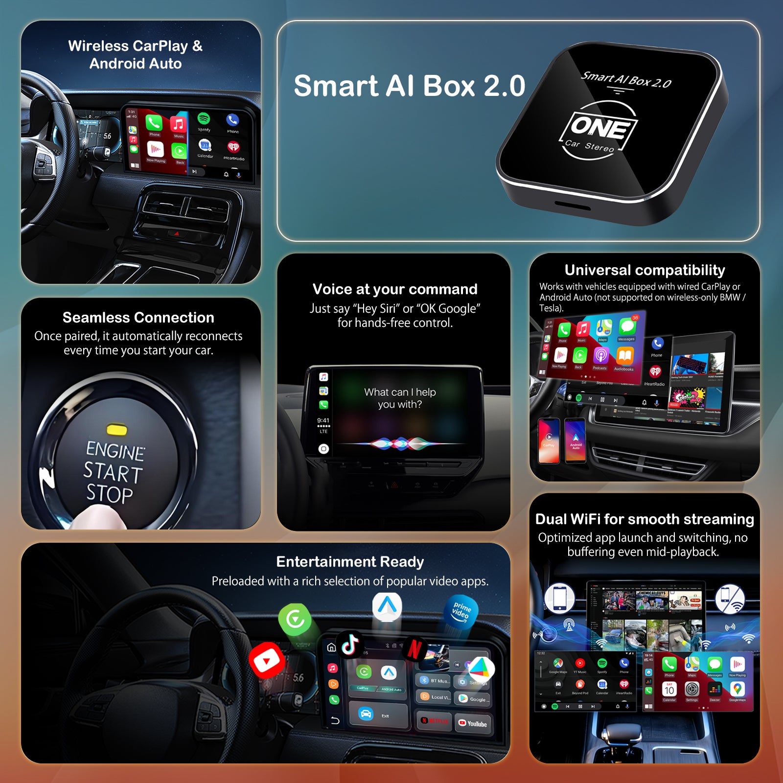 Smart AI Box 2.0｜Smart & Elite Update – One Car Stereo