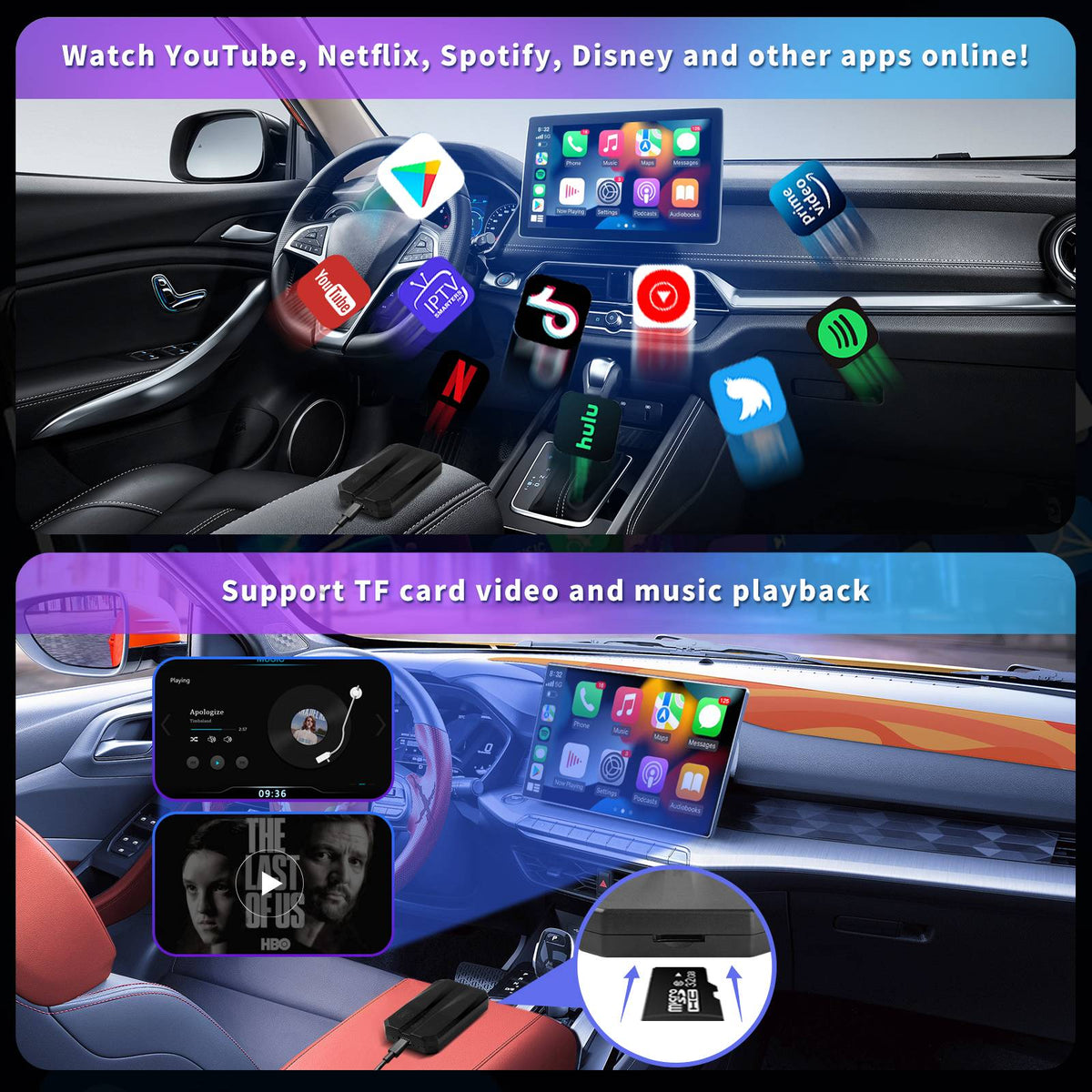 Auto One Car Smart CarPlay AI Box – Wireless CarPlay & Android Auto – One Car Stereo