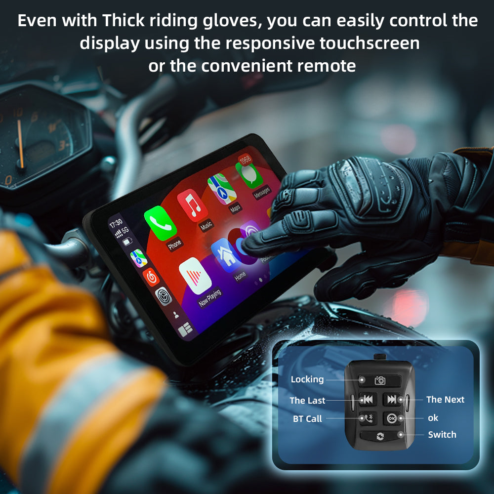 OneCarStereo Motorcycle Display L200 | Wireless Carplay & Android Auto