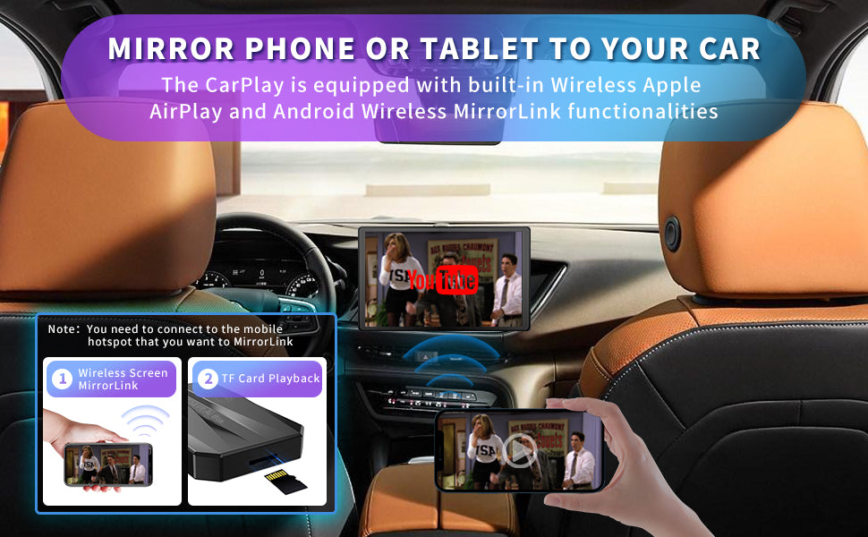 Boîtier Apple Carplay AI Smart sans fil Zazitec ZT-CS9SE - Android 11