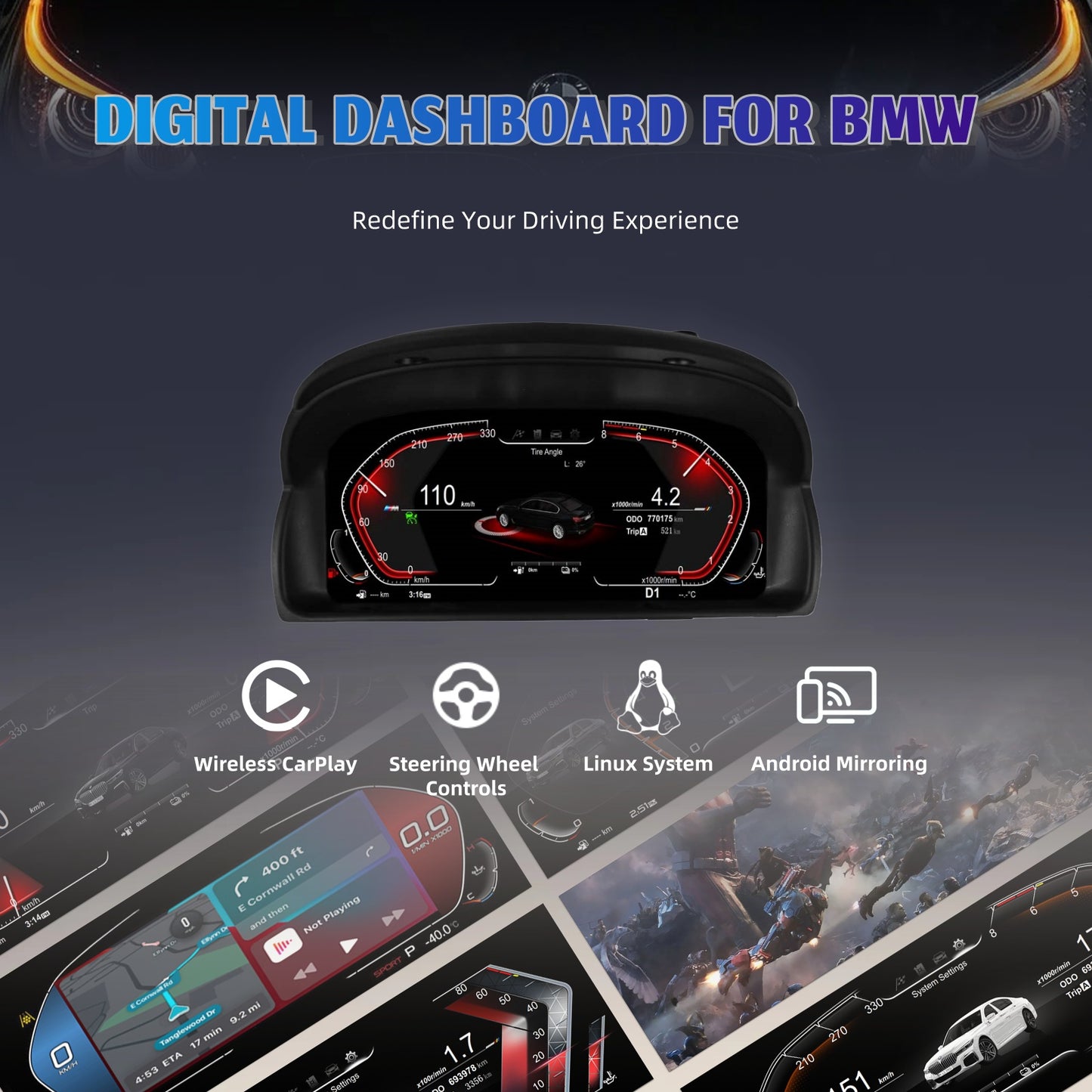 Digital dashboard for BMW ｜E84
