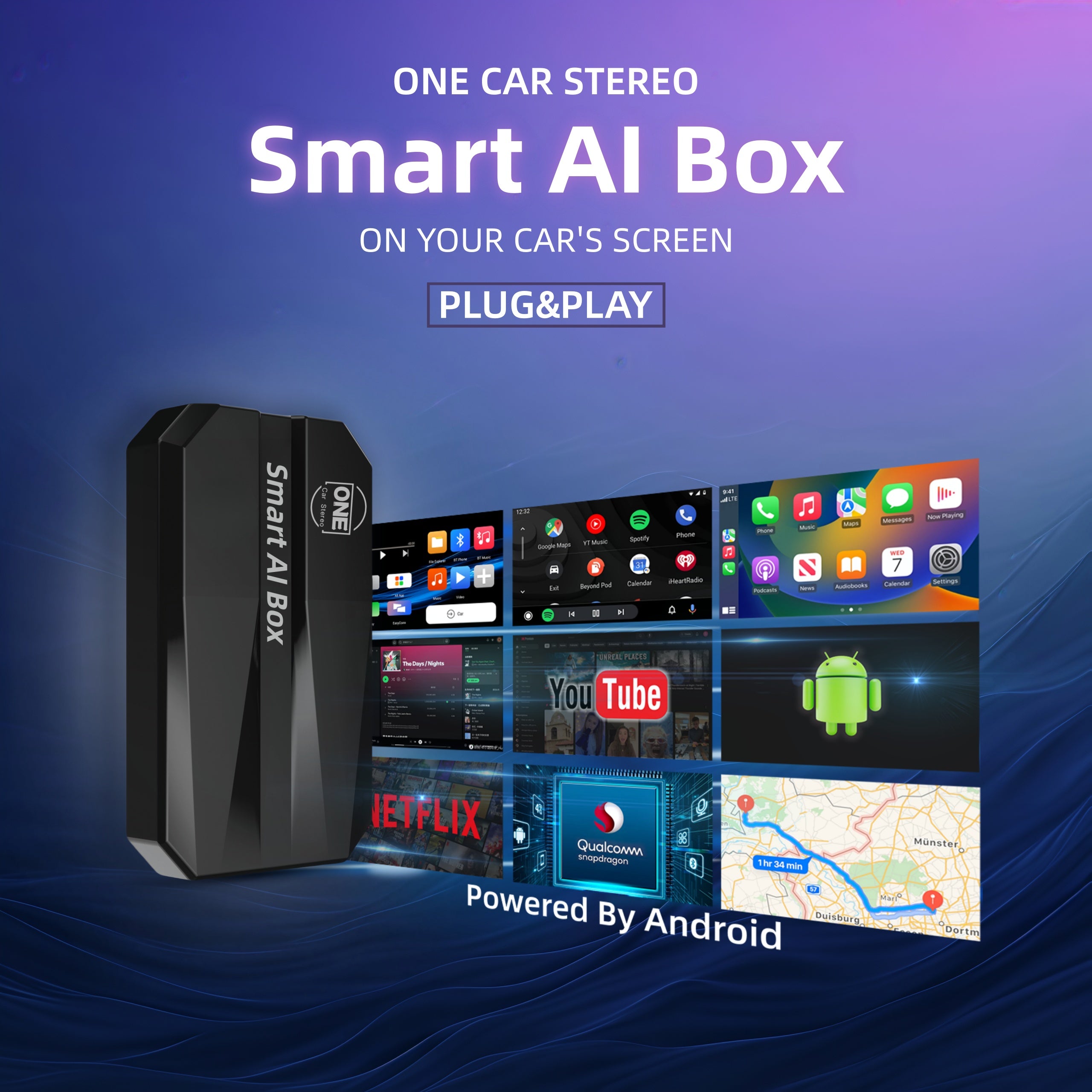 カーナビ SUNVIC CarPlay AI Box SUNVIC CarPlay AI Box ワイヤレス Android Auto Android13.0対応 GPS