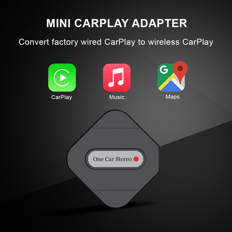 Wired to Wireless CarPlay Adapter Convert OEM Car WIred CarPlay to Hands-Free Wireless