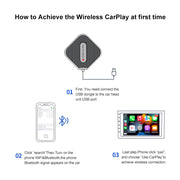 Wired to Wireless CarPlay-Adapter Konvertieren Sie OEM-Car-Wired-CarPlay in Wireless-Freisprecheinrichtung