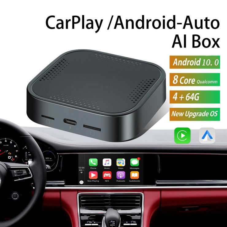 كوالكوم ثماني النواة CarPlay Ai Box 4G + 64G