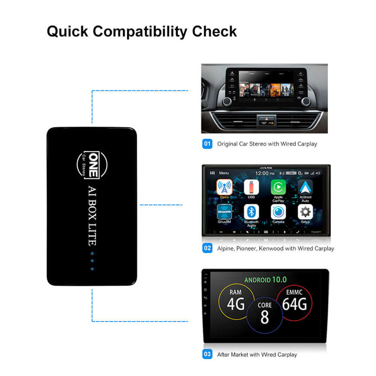 Carlinkit CarPlay Ai Box Wireless CarPlay Android Auto Android All in One  Tv Box For BMW VW KIA Benz 64G LTE Play store Spotify
