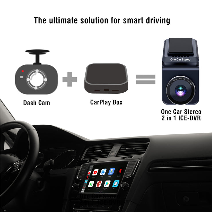 Carplay Dash Cam 1080p HD Recording Mini Adapter Wireless Dvr HD Camera  Bluetooth-compatible Carplay Ai Box 8-core Streaming Box 