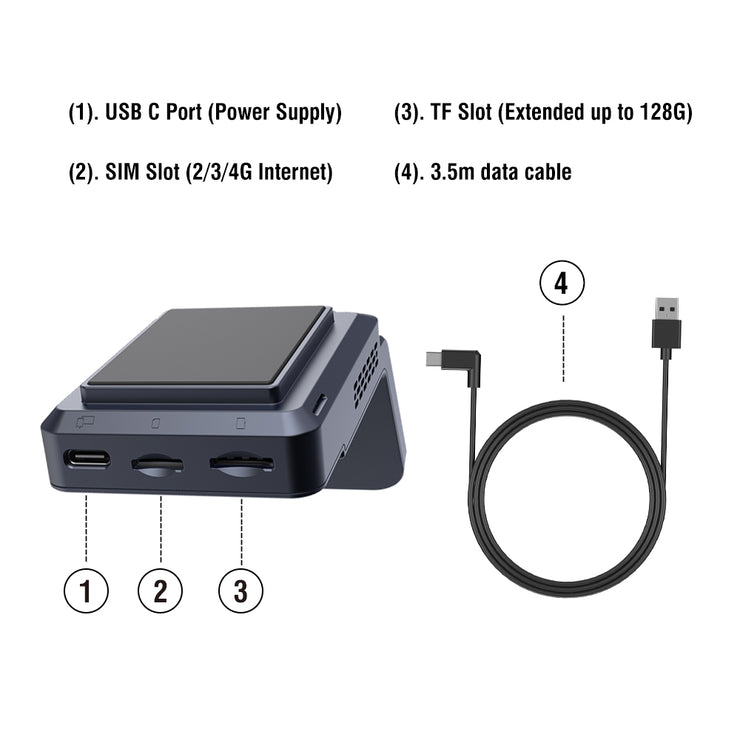 Carplay Dash Cam 1080p HD Recording Mini Adapter Wireless Dvr HD Camera  Bluetooth-compatible Carplay Ai Box 8-core Streaming Box 