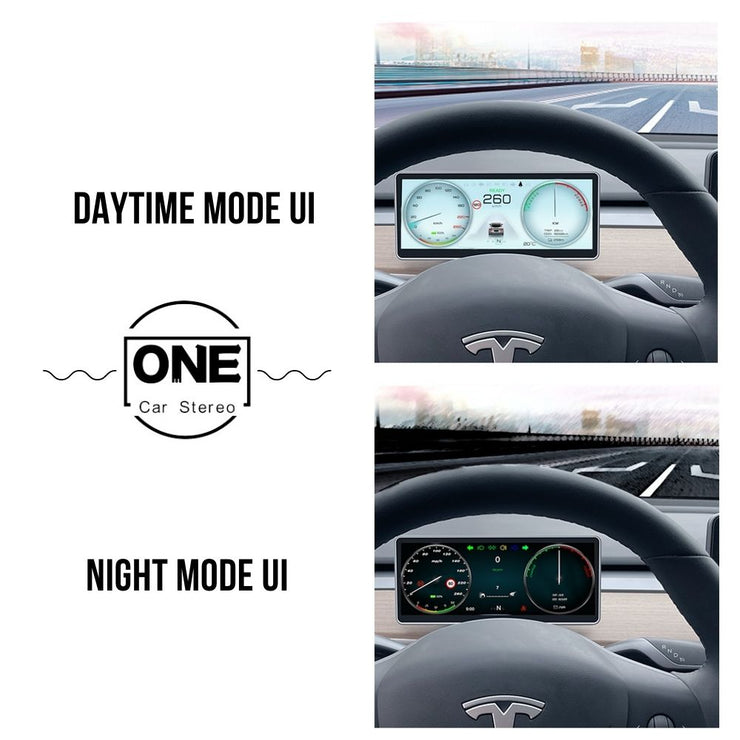 Instrument Display LCD For Tesla Model 3/ Model Y Compatible With Apple Carplay & Android Auto