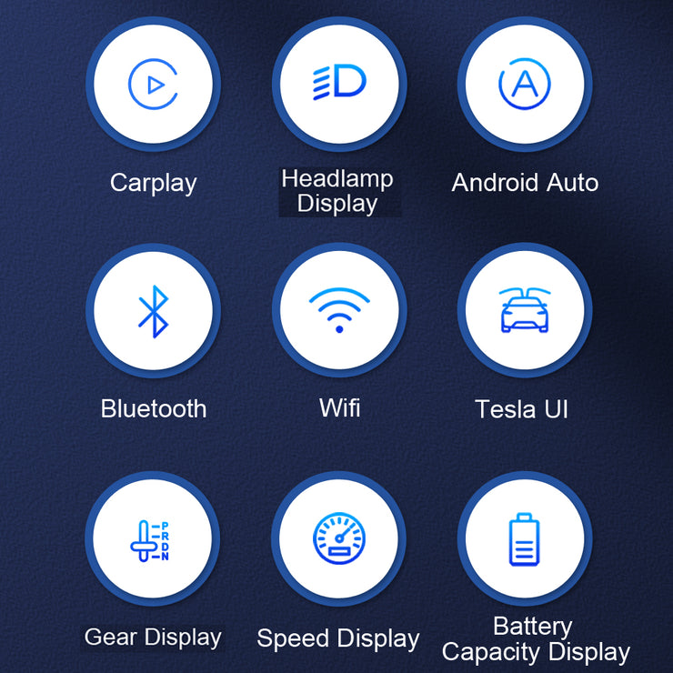 Instrumentendisplay LCD Voor Tesla Model 3/Model Y Compatibel met Apple Carplay & Android Auto