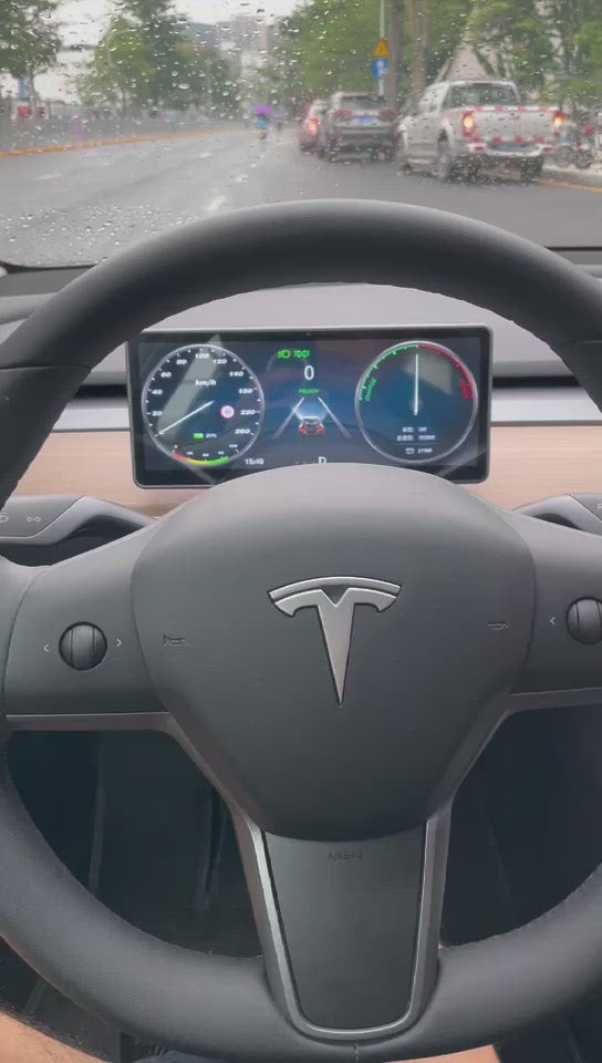 شاشة عرض LCD لأجهزة Tesla Model 3 / Model Y متوافقة مع Apple Carplay و Android Auto